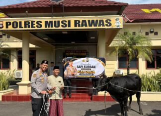 Momentum Idul Adha 1447 H, Kapolda Sumsel Tebar Manfaat Melalui Bantuan Kurban di Musi Rawas