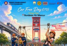 Hadirkan Flying Fox Gratis di CFD, Kadis Damkar Palembang Kemas Haikal: Edukasi Kebencanaan Harus Dimulai Sejak Dini