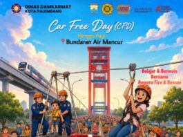 Hadirkan Flying Fox Gratis di CFD, Kadis Damkar Palembang Kemas Haikal: Edukasi Kebencanaan Harus Dimulai Sejak Dini