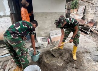 Satgas TMMD Kodim 0418/Palembang Percepat Rehab RTLH, Rumah Bapak Fernando Kian Layak Huni di Hari Ke-14