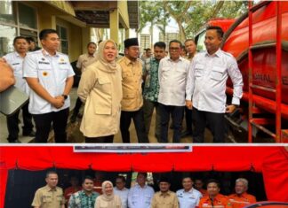 Camat Kertapati Dampingi Wawako Palembang dan DPR RI Tinjau Posko Siaga BPBD Sumsel