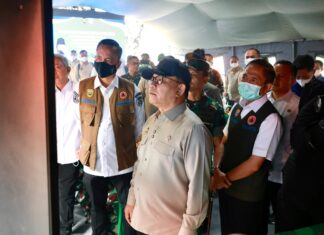 Ratu Dewa Dampingi Menko Polkam Tinjau Karhutla Sematang Borang, Asap dari OKI Jadi Perhatian Serius